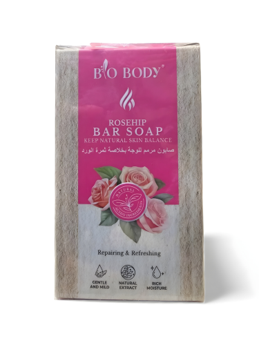BIO BODY صابون منظف للوجه ومرمم بخلاصة ثمرة الورد...
