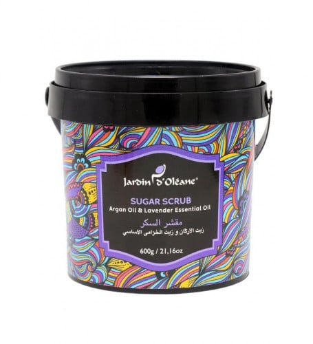 مقشر السكر بزيت الأركان وزيت الخزامى الأساسي من جا...