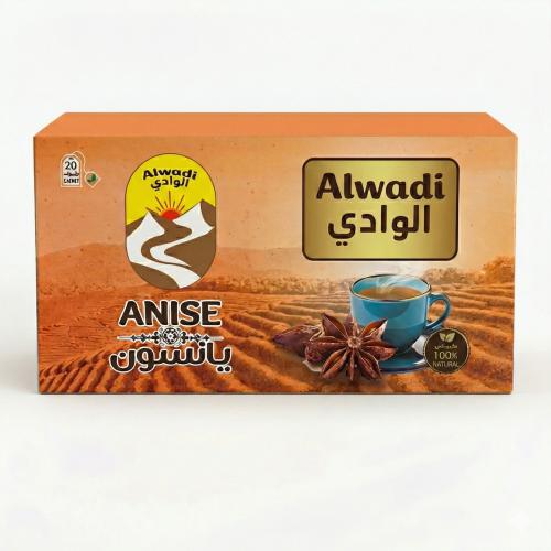 يانسون الوادي – Alwadi Anise (20 كيس)