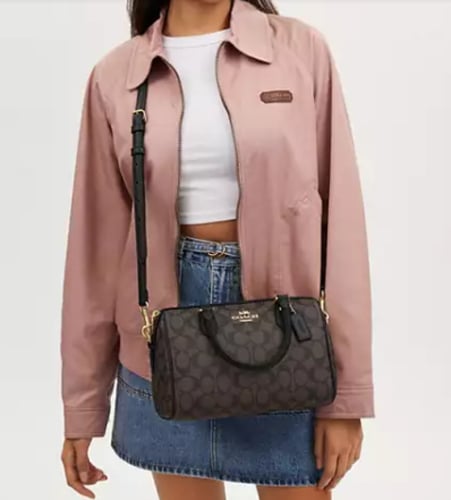 حقيبة كوتش Rowan Satchel Bag In Signature Canvas