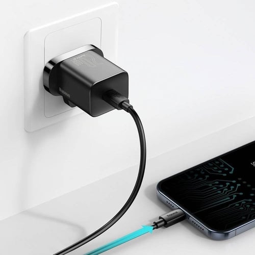 بيسوس شاحن جداري PD بقوة 20 واط من - اسود