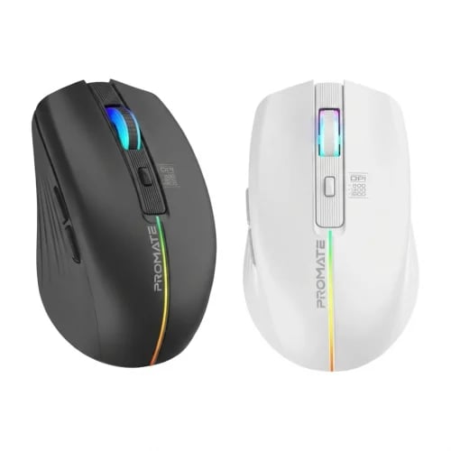 ماوس ضوئي لاسلكي مزدوج الوضع كين مع اتصال بلوتوث وتردد لاسلكي بروميت Promate Kitt Wireless Mouse
