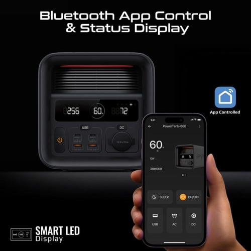 محطة طاقة محمولة من بروميت، مولد LiFePO4 بقوة 600...