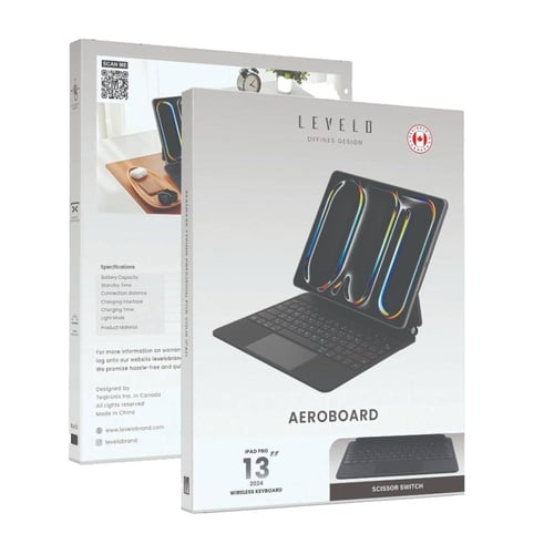 لوحة مفاتيح لاسلكية من الجلد من Levelo AeroBoard S...