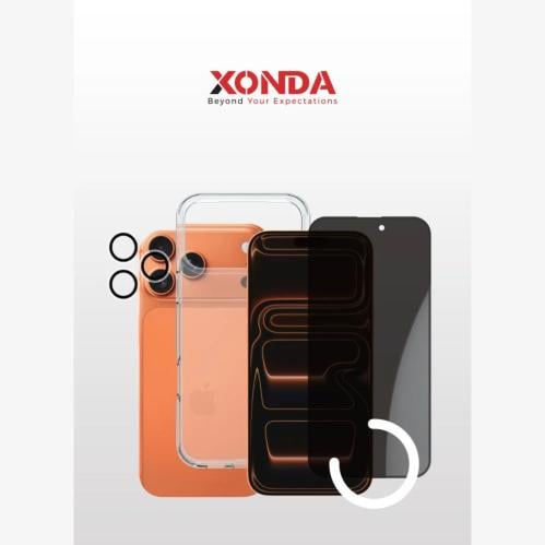 بكج حماية 3 في 1 أيفون 17 برو خصوصية (كفر , حماية...