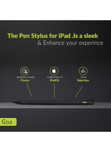 قلم Goui للآيفون والآيباد ، اسود – دقة اللمس مع حج...