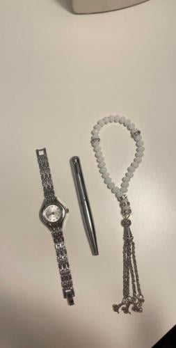 طقم أطفال انيق فضي