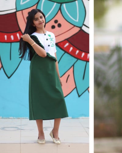 فستان اليوم الوطني بالاسم للاطفال