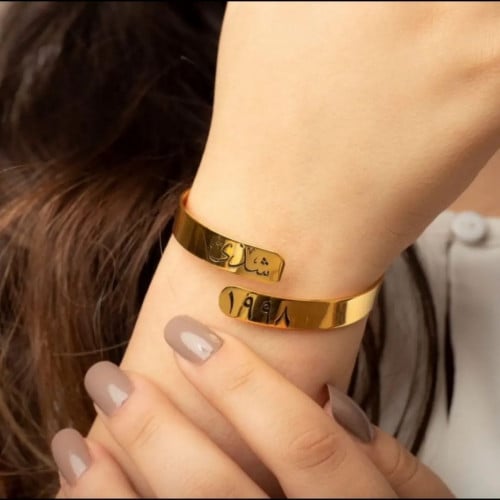 اساور نسائية اسم وتاريخ تصميم حسب الطلب