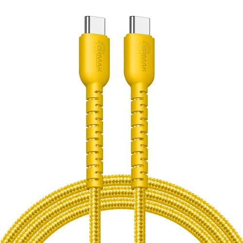 كيبل شحن أورماك تايب سي 60 وات مظفر HA-K125 - أصفر