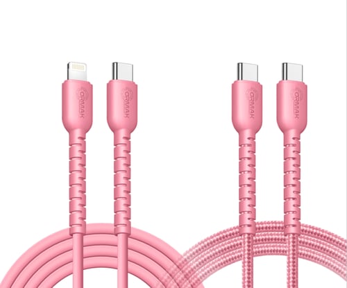 شاحن أورماك 35 وات منفذين تايب سي مع كيبل شحن 60 و...