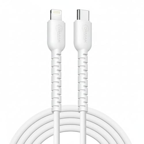 كيبل شحن أورماك تايب سي & آيفون - أبيض HA-K142