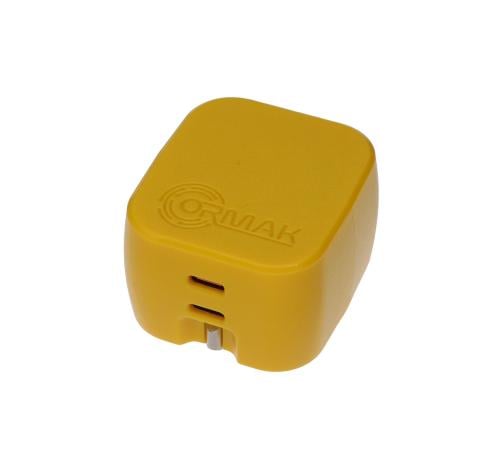 شاحن أورماك 35 وات منفذين تايب سي - اللون أصفر HA-...