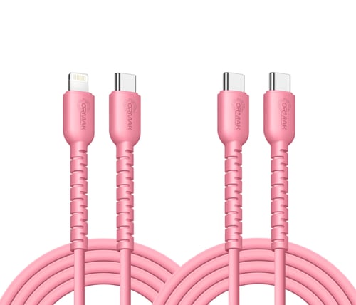 شاحن أورماك 35 وات منفذين تايب سي مع كيبل شحن 60 و...