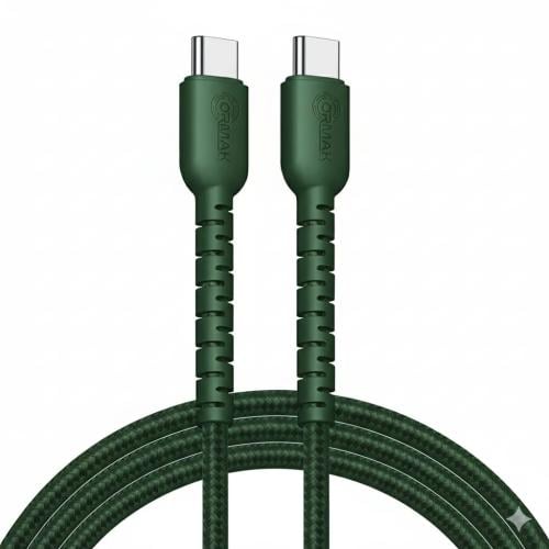 كيبل شحن أورماك تايب سي 60 وات مظفر HA-K127 - اخضر...