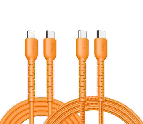 شاحن أورماك 35 وات منفذين تايب سي مع كيبل شحن 60 و...