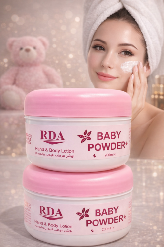 لوشن مرطب اليدين والجسم RDA بيبي باودر 200 مل