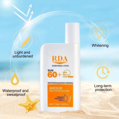 واقي شمس RDA SPF 60+ مرطب ومقاوم للماء 50 جم