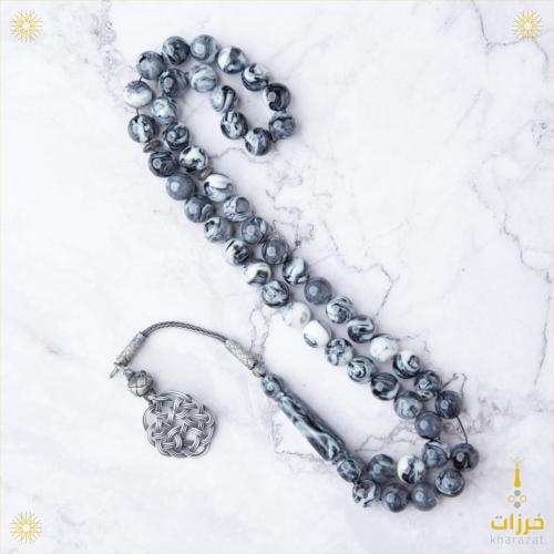 بكلايت بلجيكي رخامي مع فضة عيار١٠٠٠