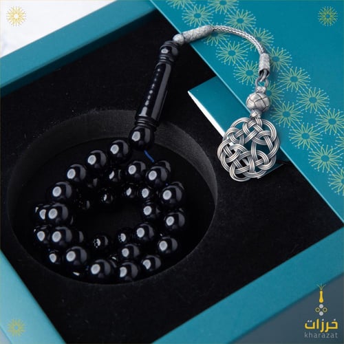 بكلايت بلجيكي اسود مع فضة عيار ١٠٠٠