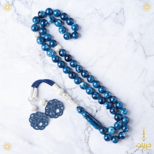 بكلايت بلجيكي كحلي معجن - مع طربزونة فضة عيار ١٠٠٠