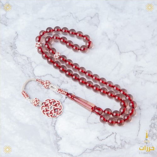 بكلايت بلجيكي بني شفاف مكحل بالأحمر