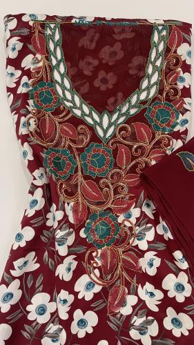 مخور حرير مخرم مع شيلة