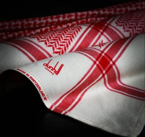 شماغ دانهل كشمير احمر صوف