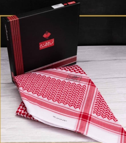 شماغ البسام الختم الأسود الإنجليزي