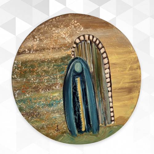 طبلة يدوية خشبية