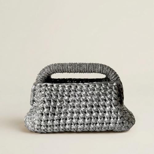 crystal handle - silver