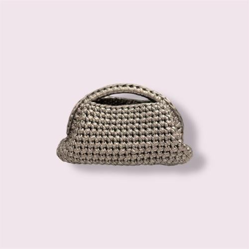 medium light silver clutch