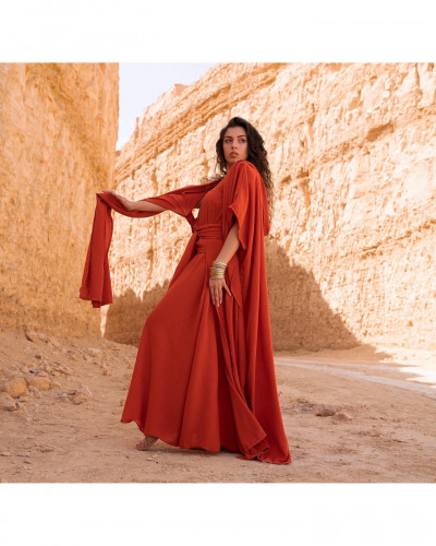 One Shoulder Dress With Hooded Cardigan