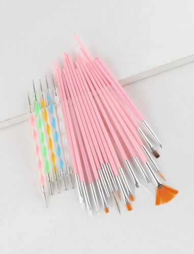 مجموعة فرشاة الأظافر 20 قطعة