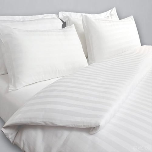 بيت لحاف فندقي مقلم- Duvet Cover