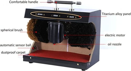 ملمع اخذية فضي او ذهبي صغير