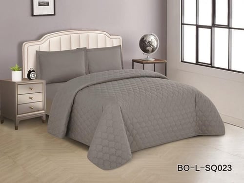 طقم مفرش فاخر ملون 4 قطع مزدوج