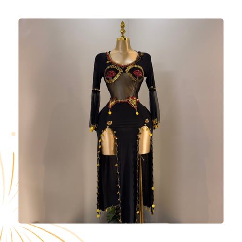 فستان رقص مصري متعدد الالوان