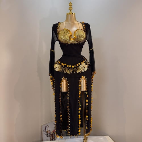 بدلة رقص صعيدي مصري راقية احمر واسود