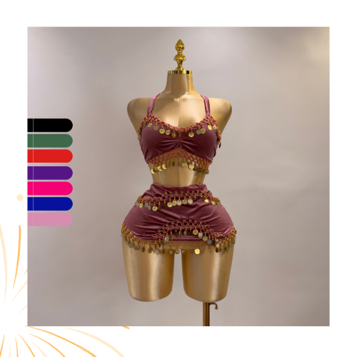 بدلة رقص شرقي قصيرة فوشي