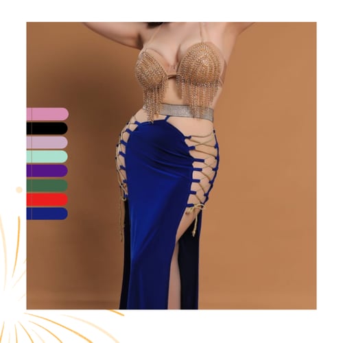 بدلة رقص مصري فخمة وأنيقة متعددة الالوان