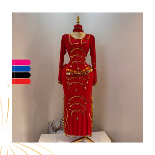 جلابية هيفاء وهبي للرقص الصعيدي مع ربطة خصر وشعر