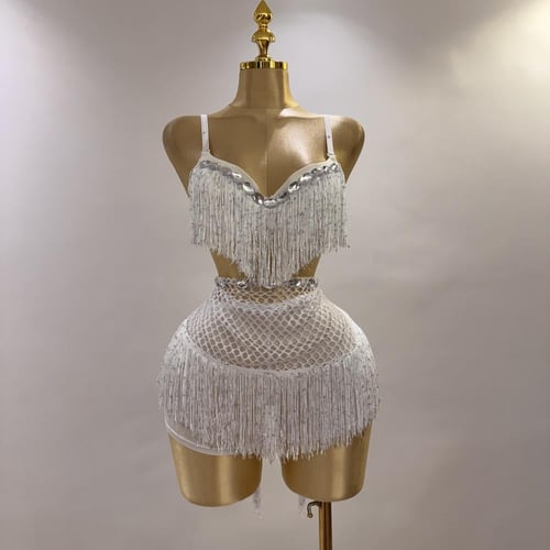 بدلة رقص شرقي ثلاث قطع ألوان متعددة