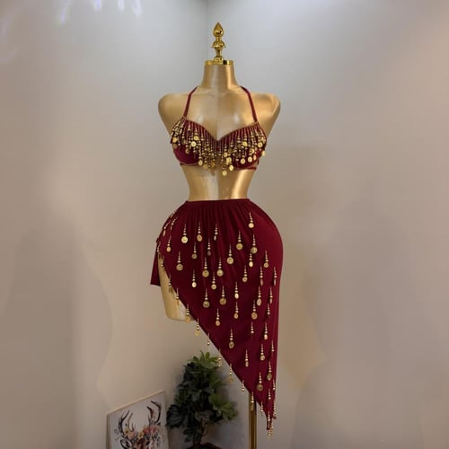 بدلة رقص مصري فخمة وأنيقة متعددة الالوان