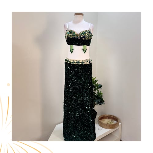 بدلة رقص مصري فخمة تطريز يدوي