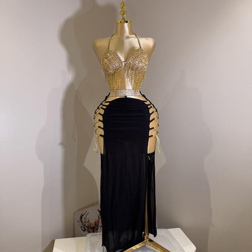 بدلة رقص مصري فخمة وأنيقة متعددة الالوان