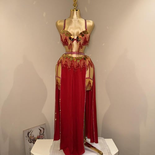 بدلة رقص مصري للمحترفات اخضر