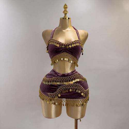 بدلة رقص شرقي قصيرة فوشي