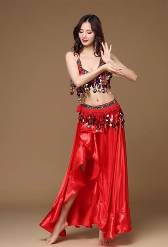 بدلة رقص بثلاث قطع للرقص الشرقي