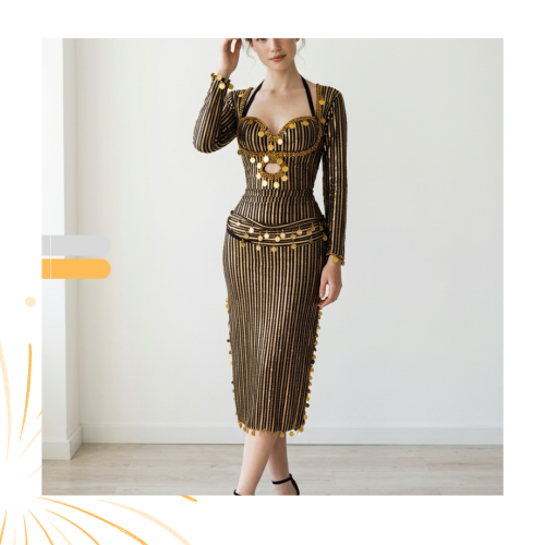 جلابية نانسي الجديدة للرقص الشرقي لون فضي